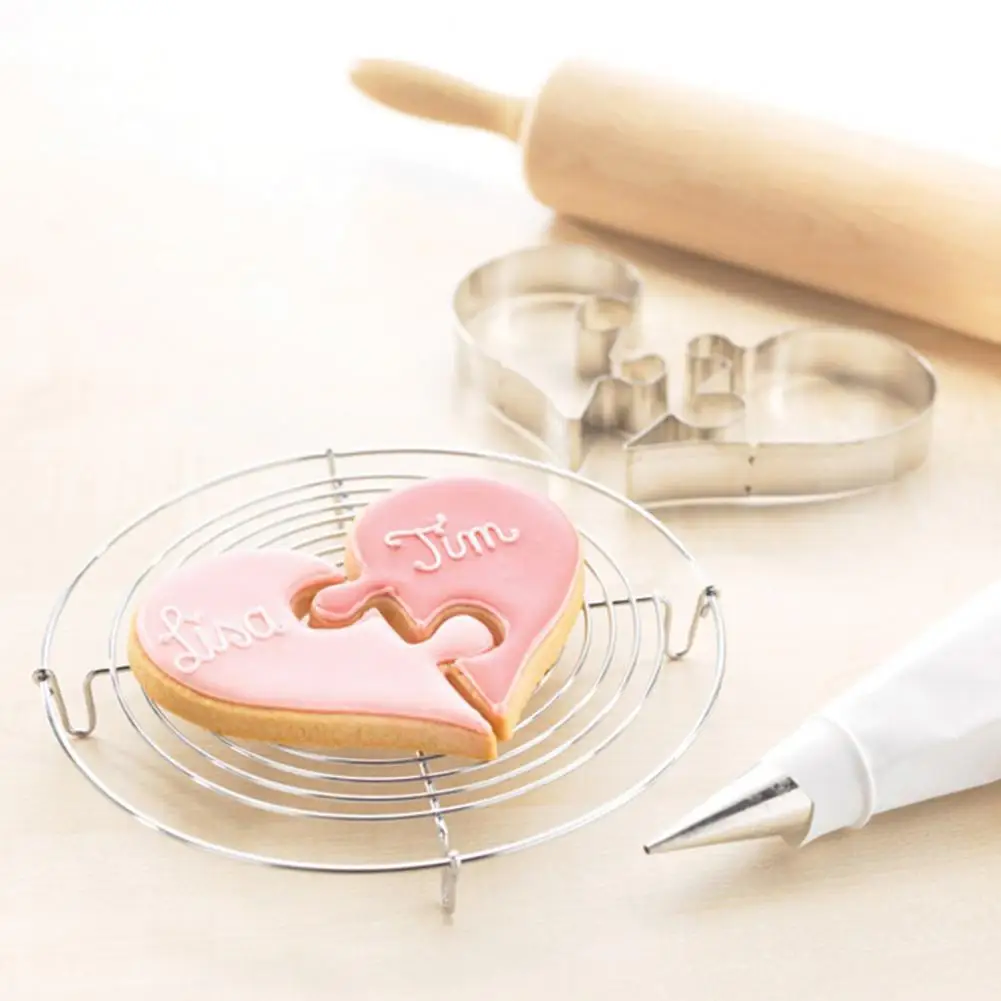 

Wear-resistant Cake Mold Widely Use 304 Stainless Steel Heart Shaped DIY Cookie Mould for Home