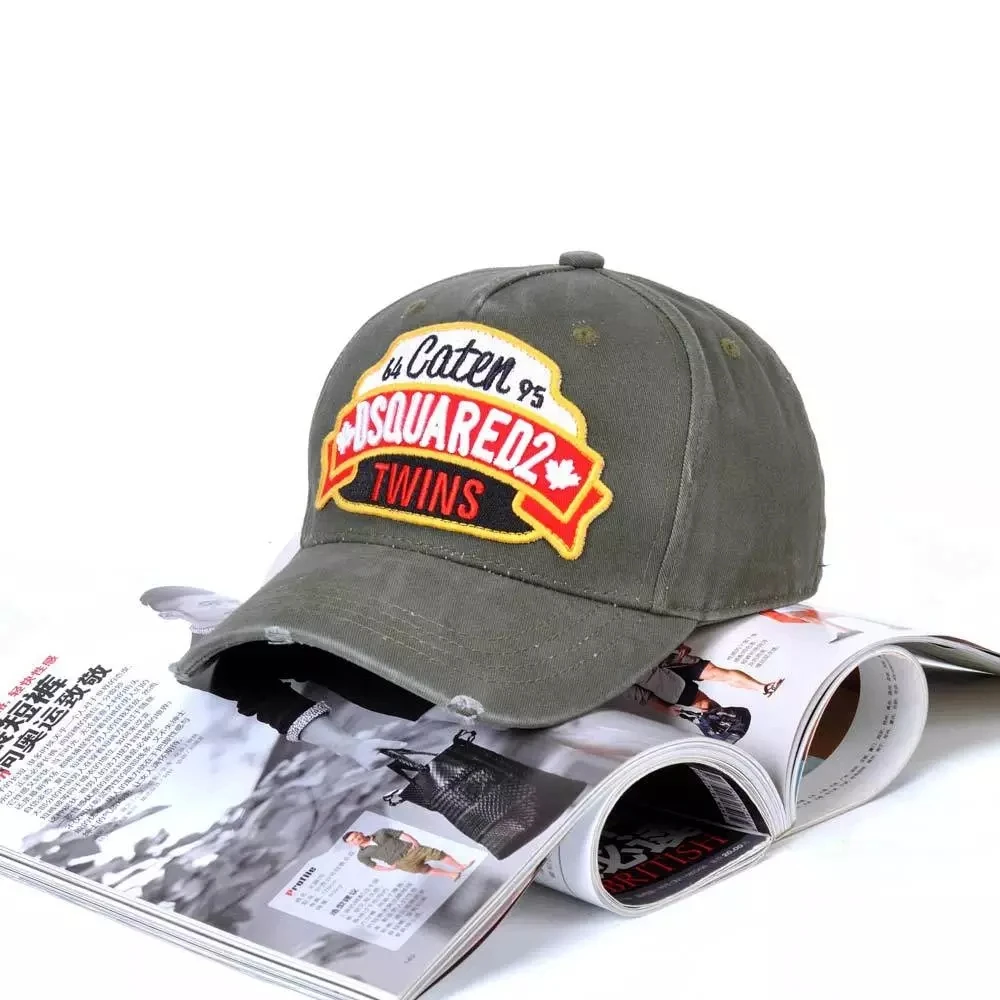 

DSQ letter cotton designer hip hop hat truck driver hat dad hat icon hat adjustable men's and women's Snapback Gorras black capc