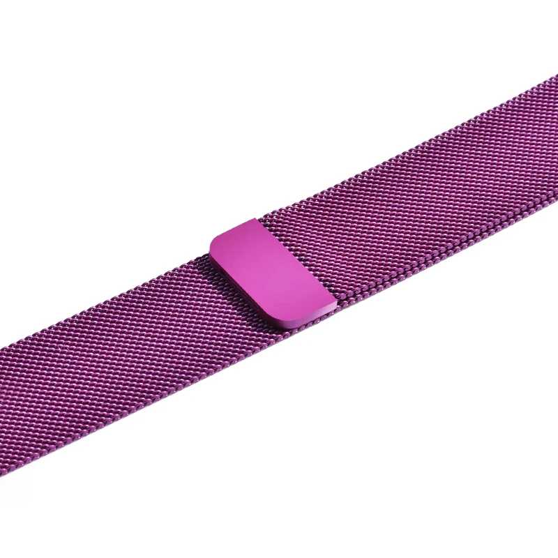Purple Миланская петля браслет из нержавеющей стали магнитный ремешок для Apple Watch 5 4 3 2 1 42 мм 38 мм браслет ремешок для iwatch 4 5 40 мм 44 мм - Цвет ремешка: Purple