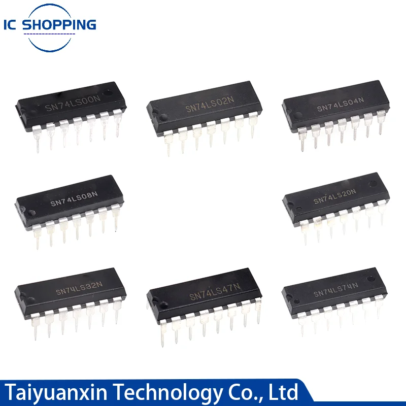 

10PCS IC SN74LS00N 74LS02 74LS04 74LS08 74LS10N 74LS20N 74LS47N 74LS48N 74LS74N 74LS86N 74LS112N 74LS138N 74LS160N DIP14 DIP16
