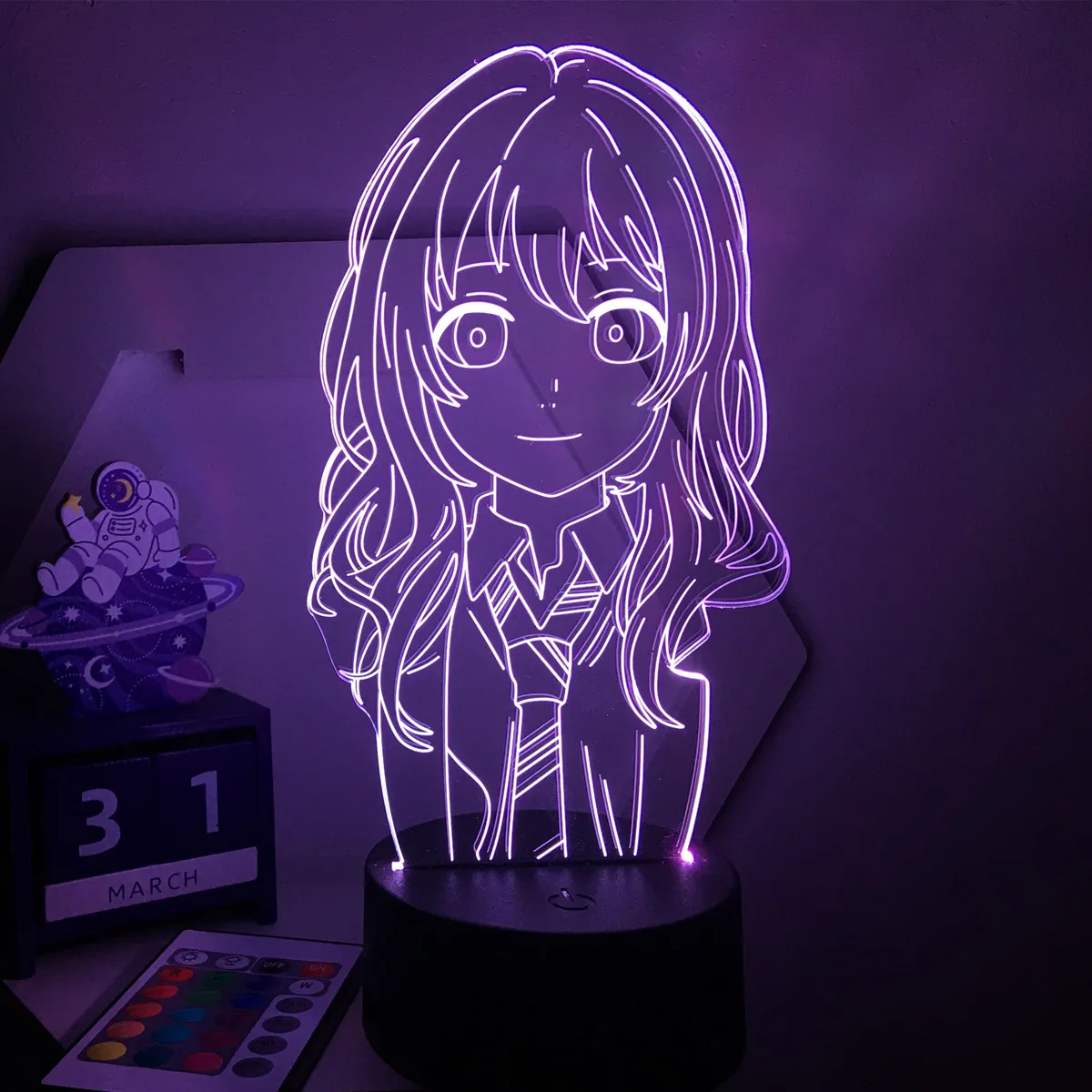 3d лампа ваш ли в апреле Каори покрасочные для Спальня декоративный Ночной