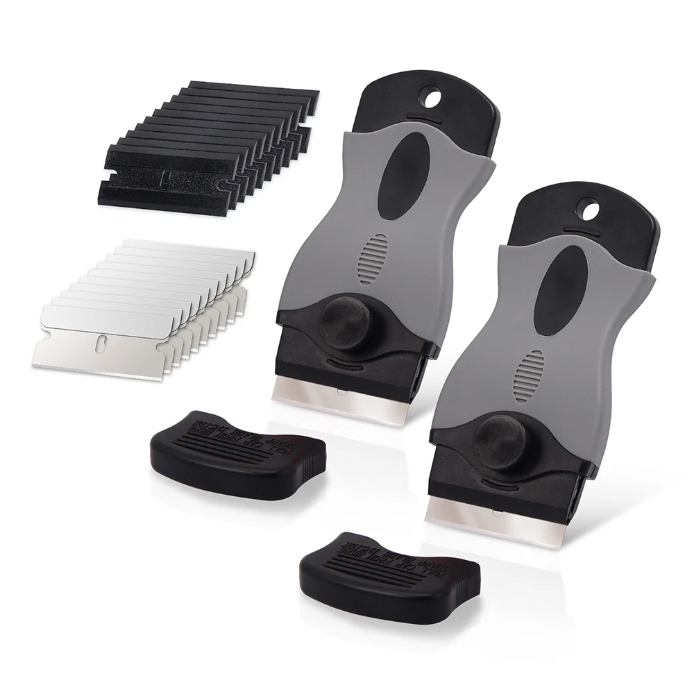 FOSHIO 2 шт. оберточная Автомобильная виниловая Ракель бритвы Пластик лезвия