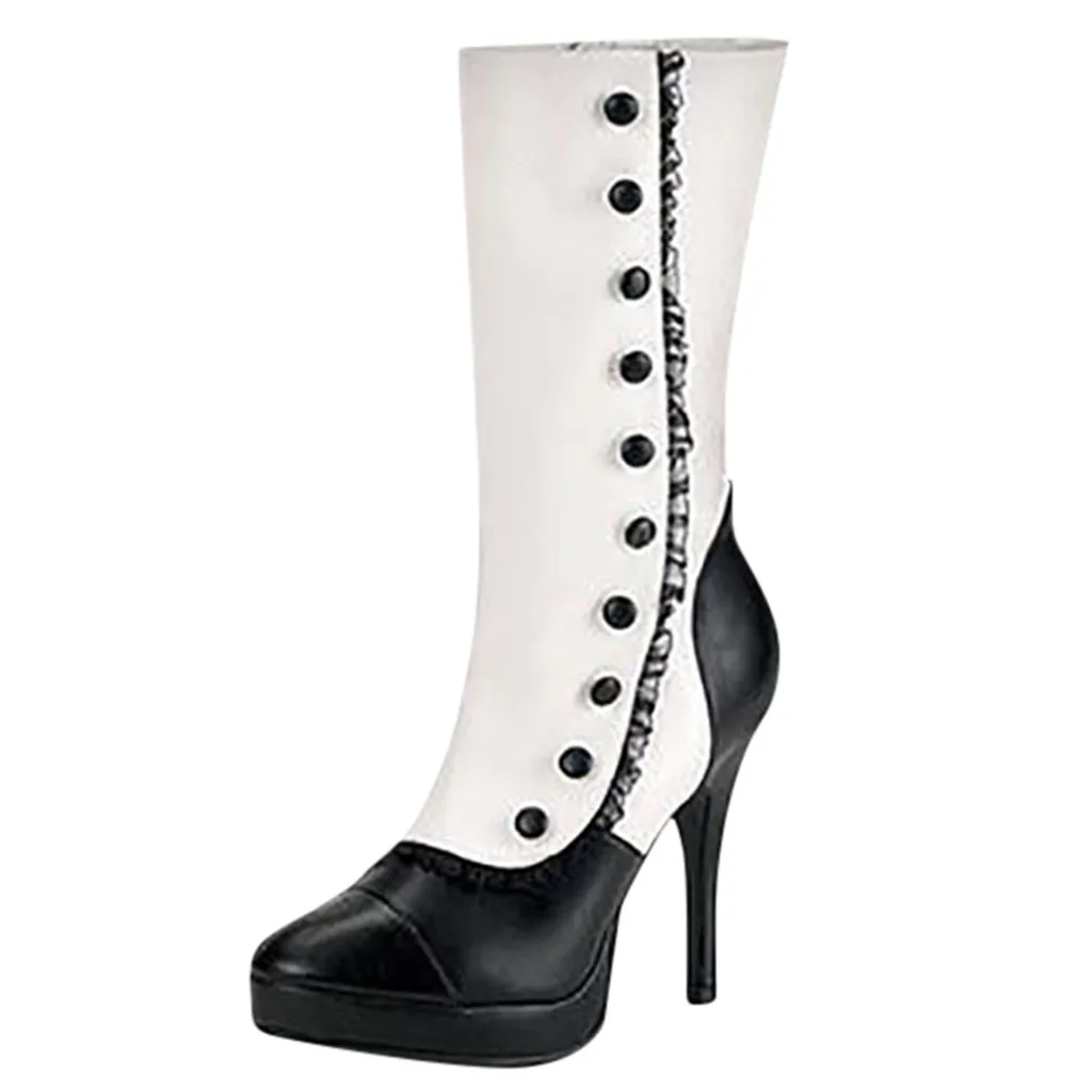 Женские зимние сапоги средней длины привлекательные женские модные на шнуровке