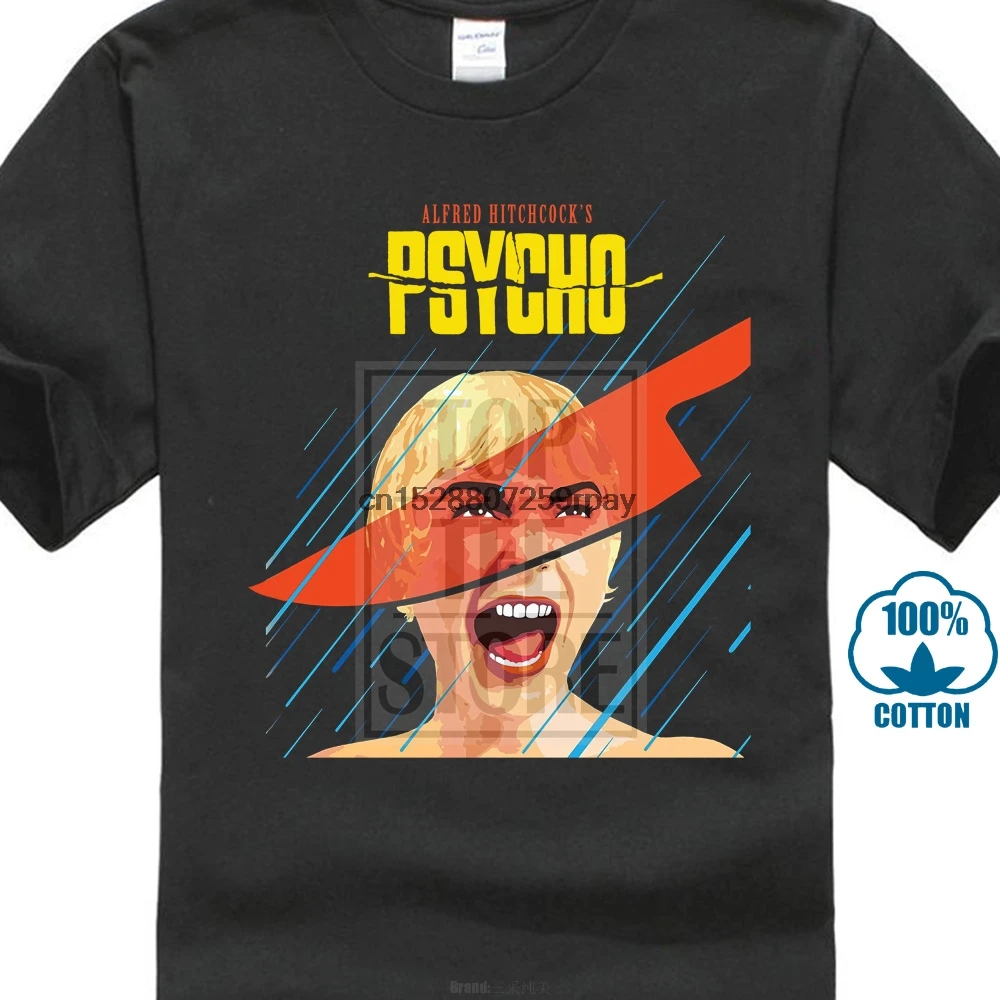 

Psycho Movie Poster Men T Shirts Harajuku Top Tshirt 3D Print Tshirts Custom T-Shirts Mens Tops