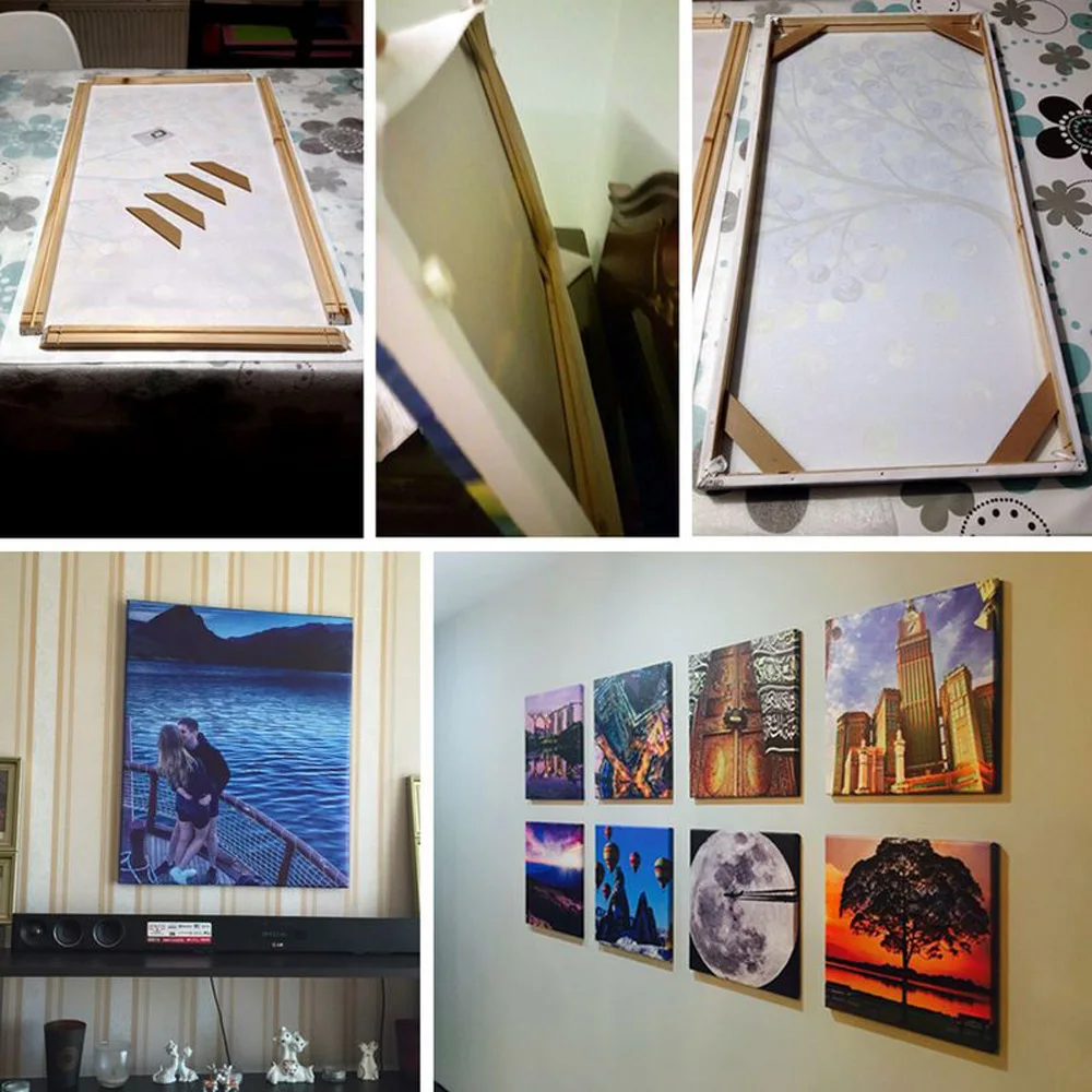 

DIY Frame For Canvas Paintings Stretched Wooden Frame For Posters And Prints Pictures Inner Frame Home Wall Decor Ready To Hang