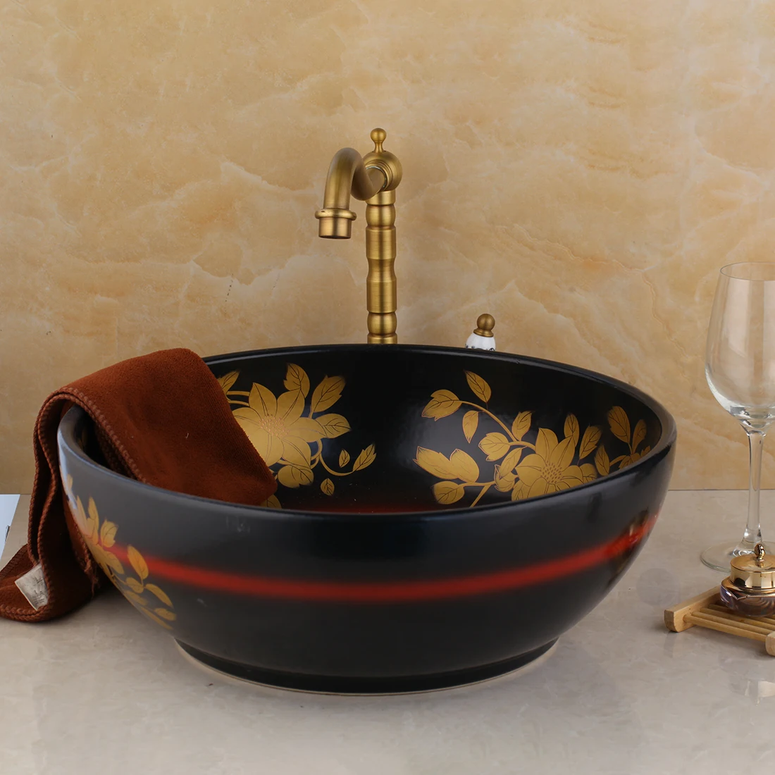 KEMAIDI набор керамических раковин для ванной комнаты раковина на бортике кран