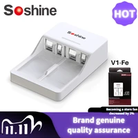 soshine sc v1 fe 9v 2 independent channels smart rechargeable battery charger with led indicator for li ion%e3%80%81ni mh%e3%80%81lifep04