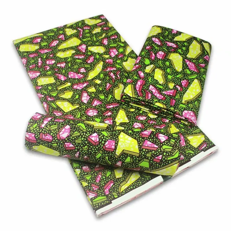 Настоящая вощеная ткань Анкара Африканский Золотой икань хлопковый материал