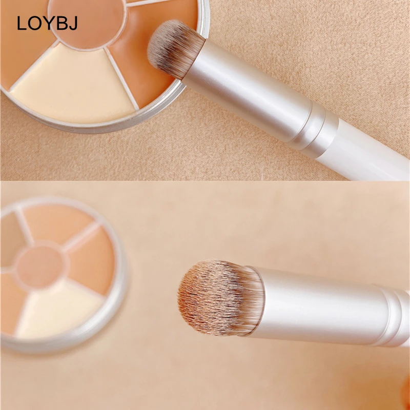 LOYBJ White Concealer Makeup Brushes Set Professional Cosmetic Powder Foundation Portable Face Detail Brush with Box | Красота и