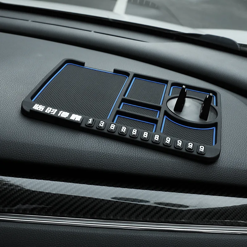 

Car Mobile Phone Holder Anti-Slip Mat Multifunctional Car Navigation Support Frame Car Dashboard Mobile Phone Holder Stop Sign