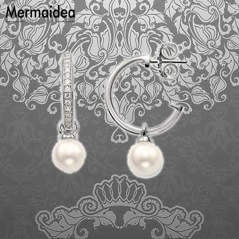 Creole с жемчугом Висячие серьги кольца классические круглые модные ювелирные