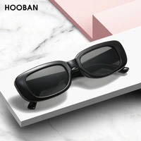 hooban 2020 new fashion women sunglasses vintage rectangle plastic female sun glasses retro square sunglass uv400