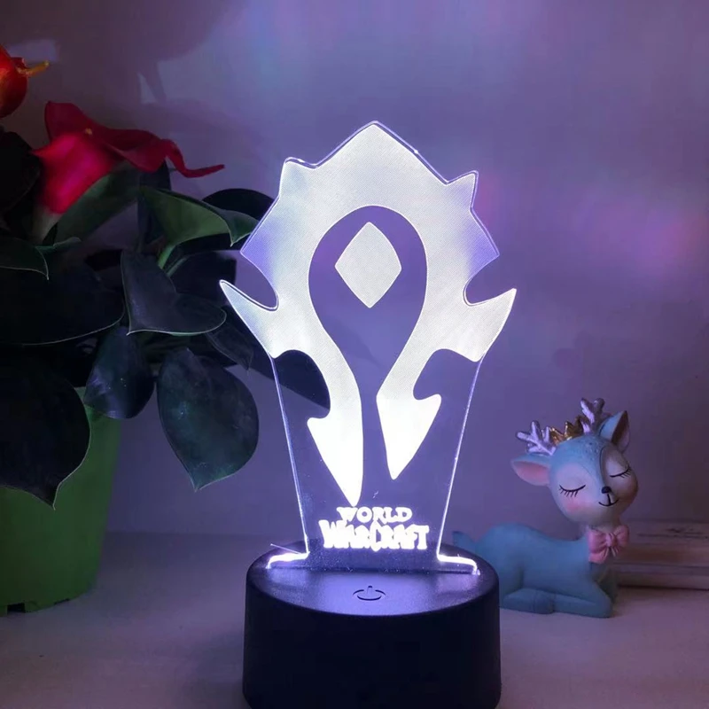 WOW World of Warcraft 3D светильник светодиодный потолочный для домашнего декора подарок