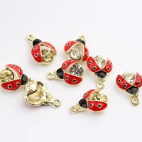 zinc alloy charms 3d ladybug firefly insect charms 6pcslot for jewelry making fingd bulk kit