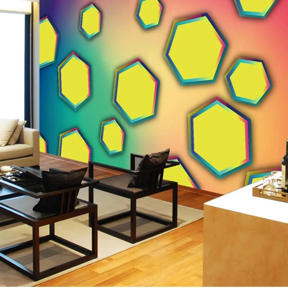Большие Настенные обои milofi на заказ 3D трехмерные геометрические шестигранные