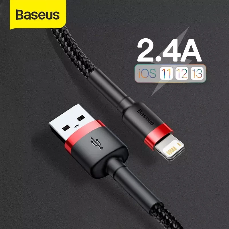 

Baseus USB Cable for iPhone 12 11 Pro Max 8 X XR Fast Charge for iPhone Cable USB Data Sync Cable Phone Charger Cable Wire Cord