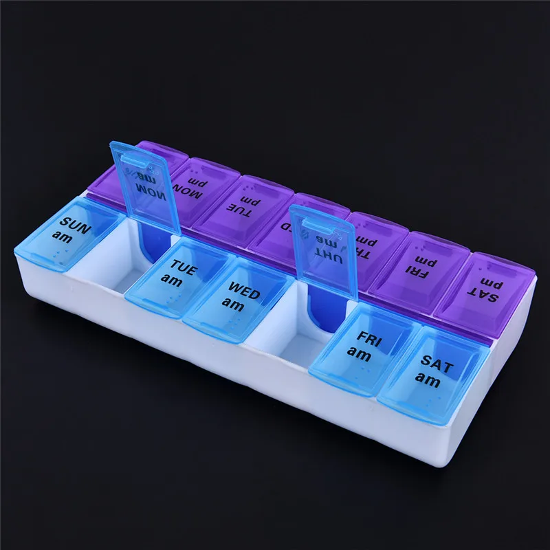 

Health Care Weekly 7 Days Holder Dispenser Medicine Storage Organizer Container Case Tablet Pill Drug Box