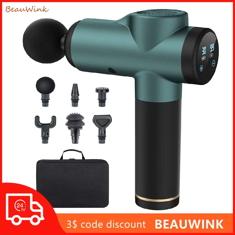 

Muscle Massage Gun 2550mAh Electric Deep Tissue Percussion Fascia Gun Muscle Pain Relief Body Neck Massag Exercising Relaxation