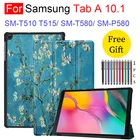 Для Samsung Tab A 10,1 2019 SM-T510 T515 планшет PU кожаный чехол Tab a 10,1 2016 T580 T585 P585 Регулируемый складной чехол-подставка