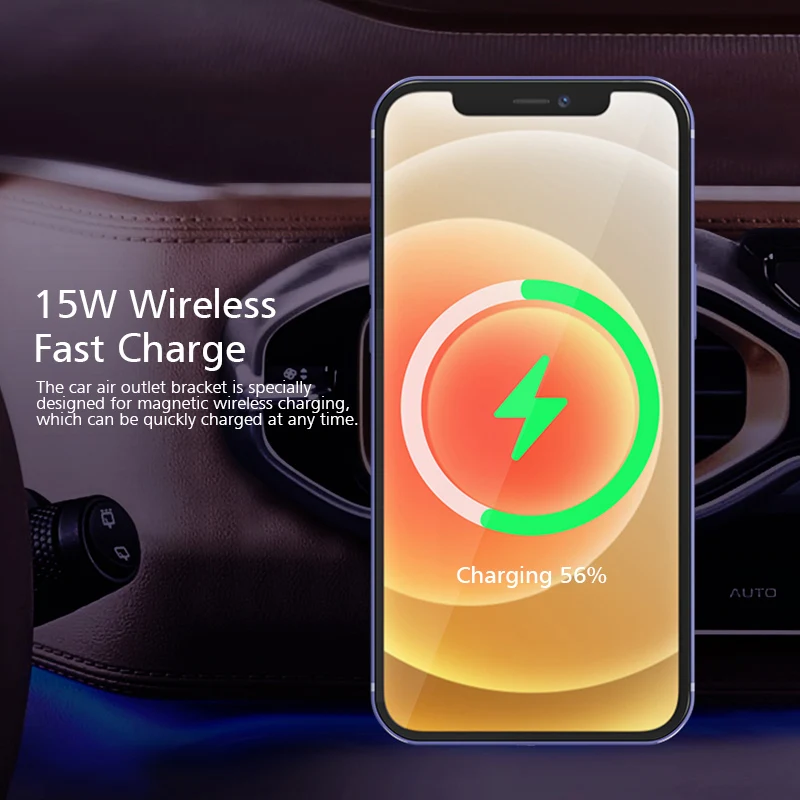 phone holder for desk 15W Magnetic Wireless Car Charger Mount Adsorbable Phone For iPhone 13 12 Pro Max Mini adsorption Fast Wireless Charging Holder charging stand for phone