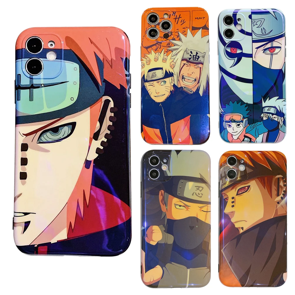 Чехол для телефона Naruto iPhone 11 12 13 Pro Max Xr Xs 7 8 Plus удзумаки Наруто Учиха Саске мягкий