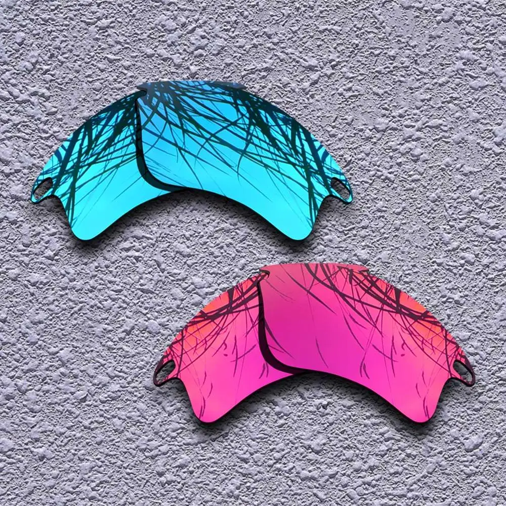Blue-Purple Red 2 Pairs Polarized Replacement Lenses for Oakley Fast Jacket XL Sunglasses- Multiple Choices - Цвет линз: Blue-Purple Red