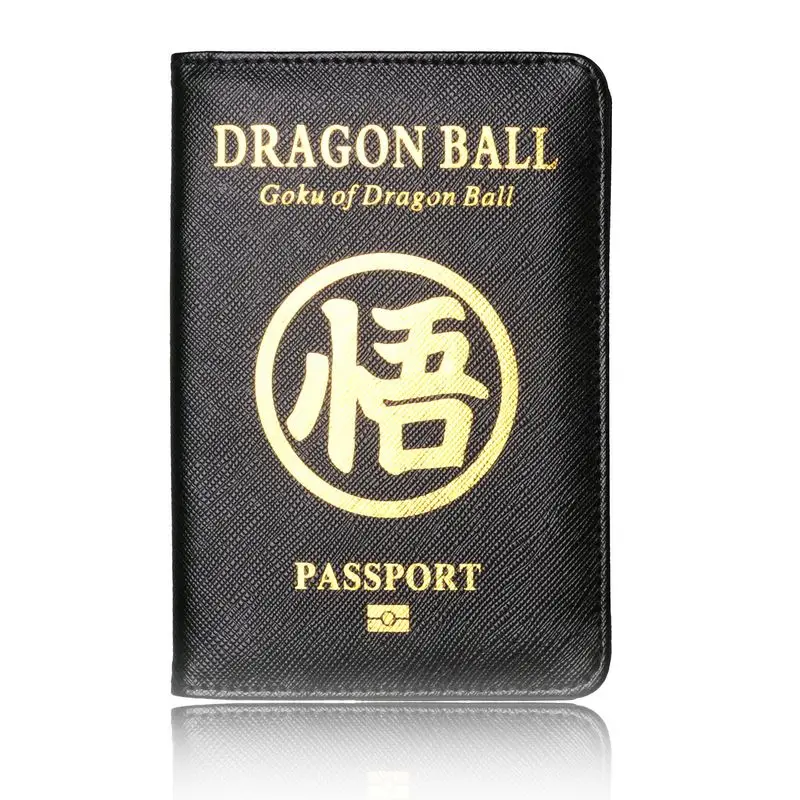TRASSORY Goku из кожи Dragon Ball RFID Блокировка Обложка для паспорта с чехол для карты и билета - Цвет: Goku 1