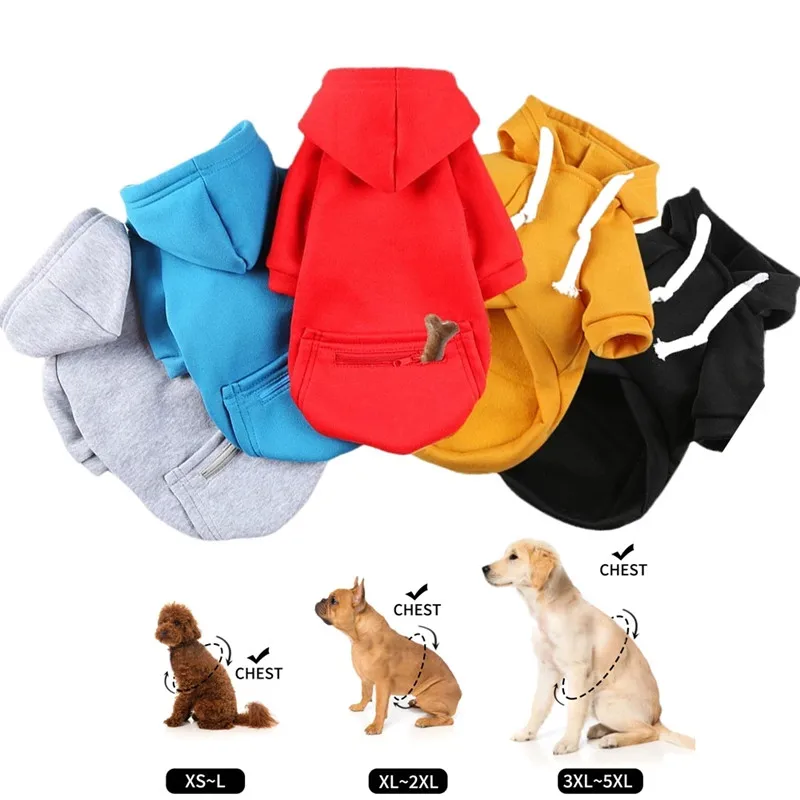 

Solid Dog Hoodies Pet Clothes for Small Dogs Puppy Coat Jackets Sweatshirt for Chihuahua Dog Cat Costume Cotton Pet Outfits