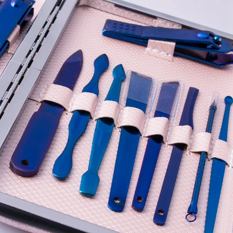 

15Pcs/Set Nail Clipper Kit Professional Stainless Steel Pedicure Scissors Tweezer Knife Ear Pick Manicure Set