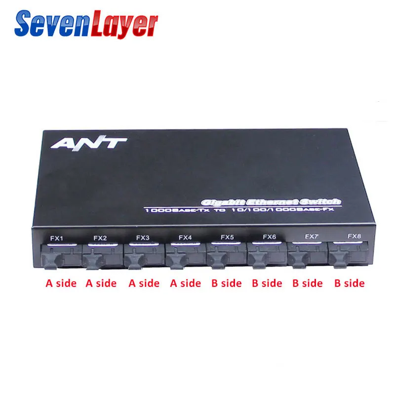 Волоконно-оптический коммутатор 8 SC 2 1000M RJ45 промышленный гигабитный Ethernet коммутатор медиаконвертер