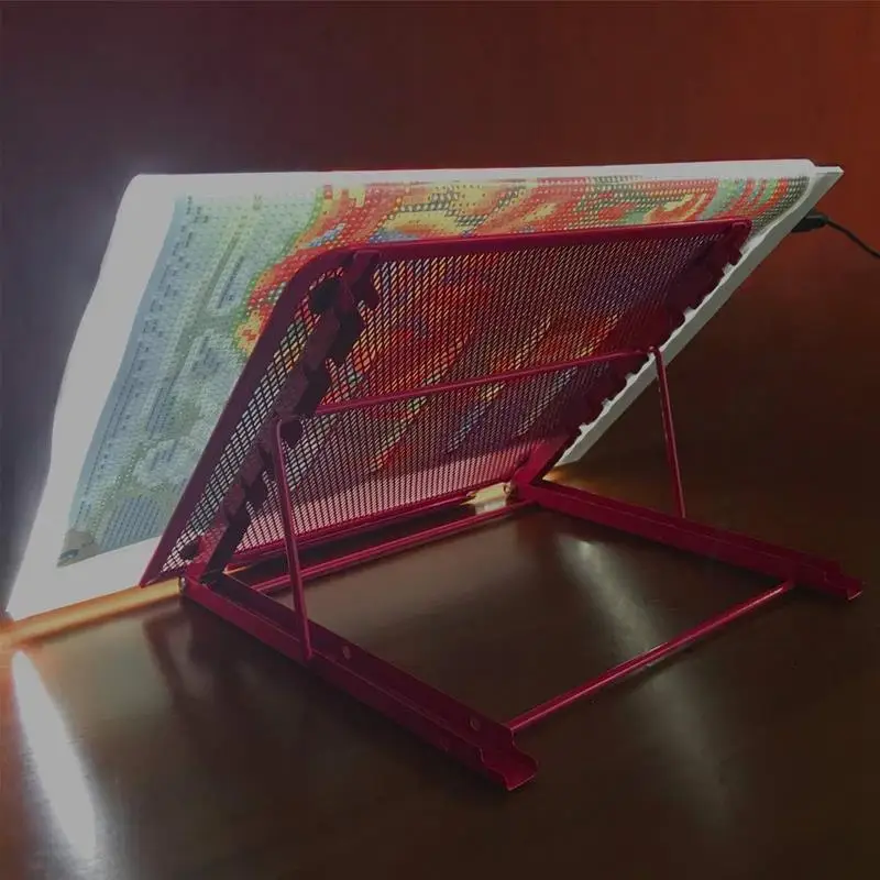 

5d Diamond Painting a4 Led Light Pad Stand Holder Adjustable Ventilated for Diamond Embroidery Led Tracing Box Pad Laptop