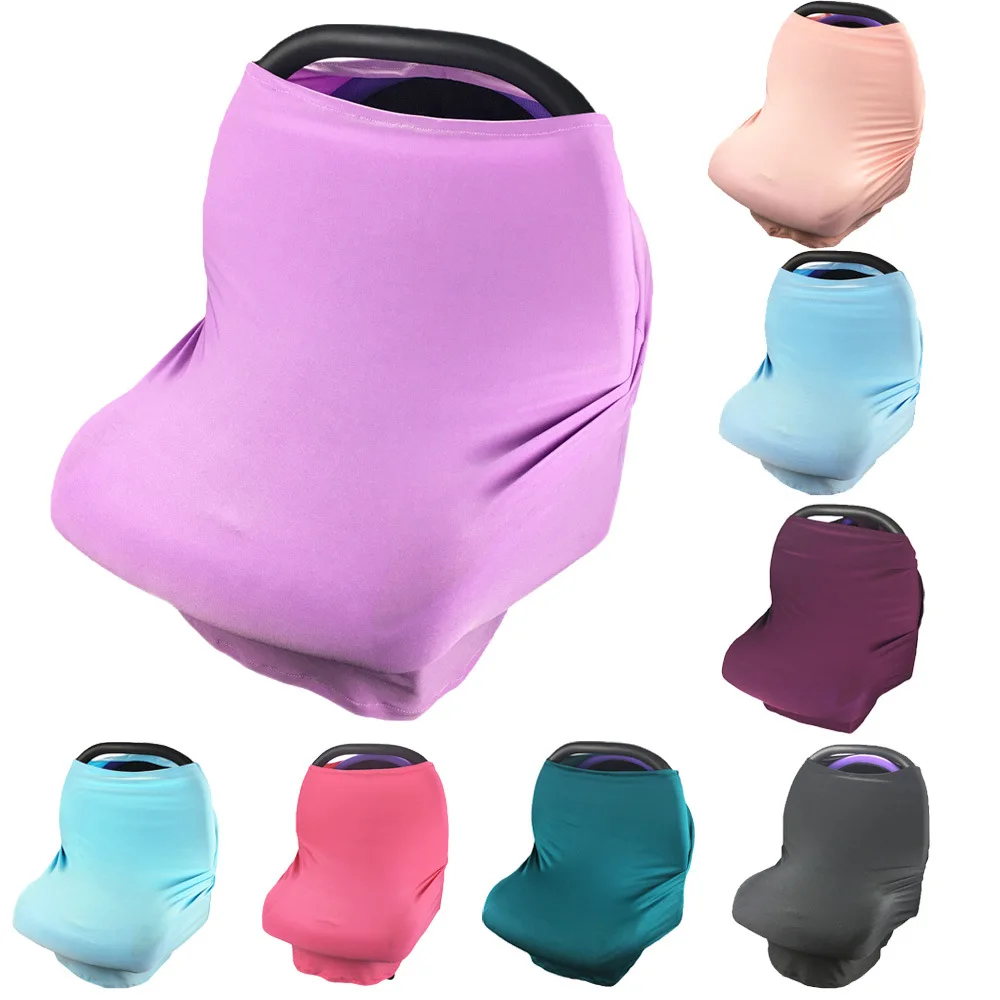 

Multi-Use Breastfeeding Cover Outdoor Nursing Towel Shawl Stretchy CarSeat Canopy Baby Stroller High Chair Shopping Car Cover