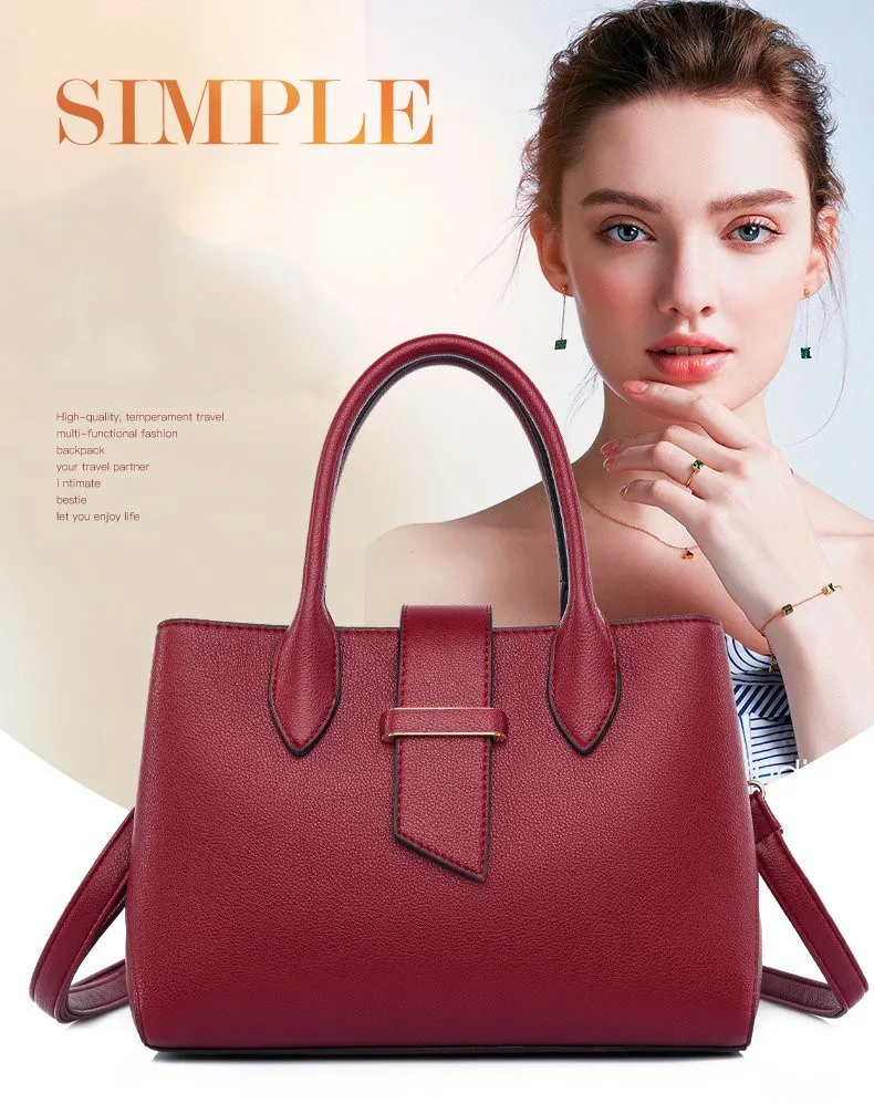 

Large-capacity PU leather 2020 new luxury women'sguess handbags brand designer women's diagonal shoulderRed handbags and wallets