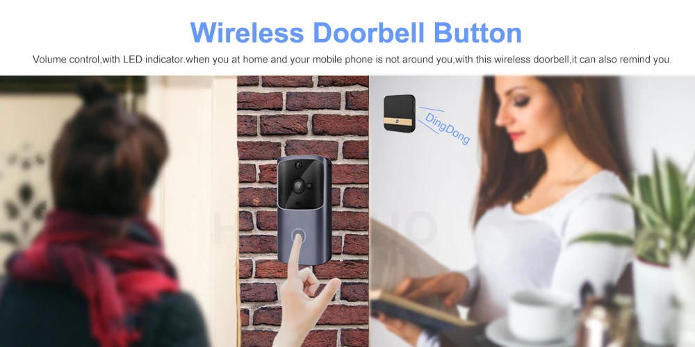 HISMAHO wifi дверной звонок видео домофон 720P HD беспроводной умный дом IP дверной Звонок камера охранная сигнализация ИК Ночное Видение