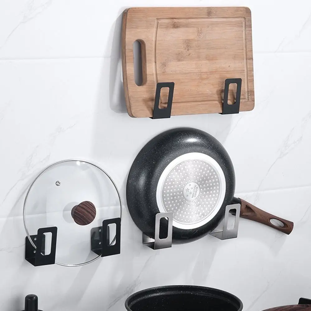 

Pot Cover Rack Stainless Steel Pot Lid Shelf Hanging Holder Pot Lid Holder Pan Cover Stand pot storage shelf