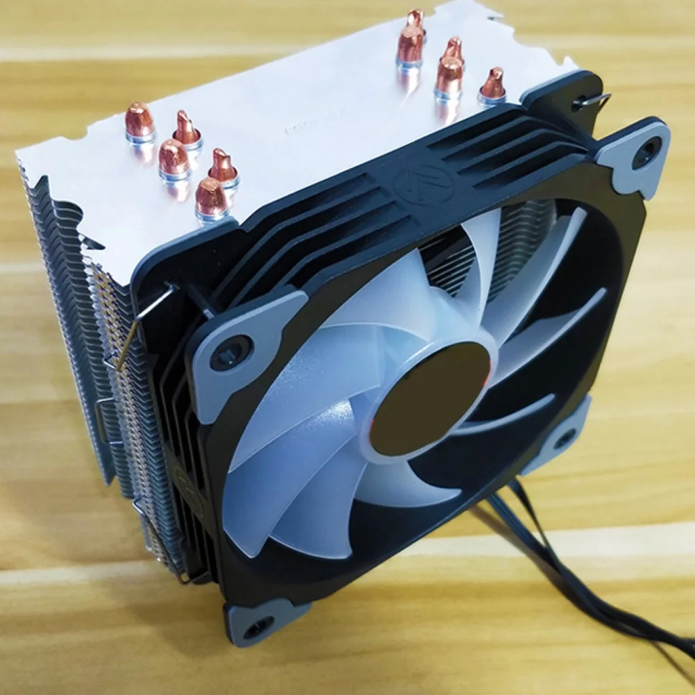 Enfriador de CPU 5 tubos calor con RGB вентилятор 4pin ШИМ 90 мм ventilador para computadora LGA775/115x/1366