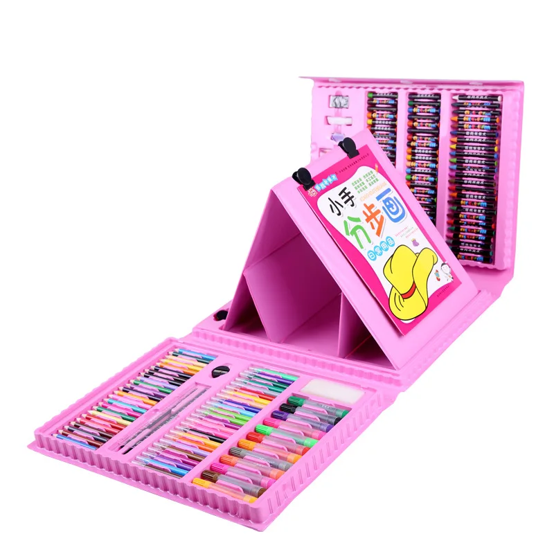 Kids Drawing Set Pencil Crayon Watercolor Pens With Board School Water Painting Supplies Educational Toys Children Gifts | Игрушки и