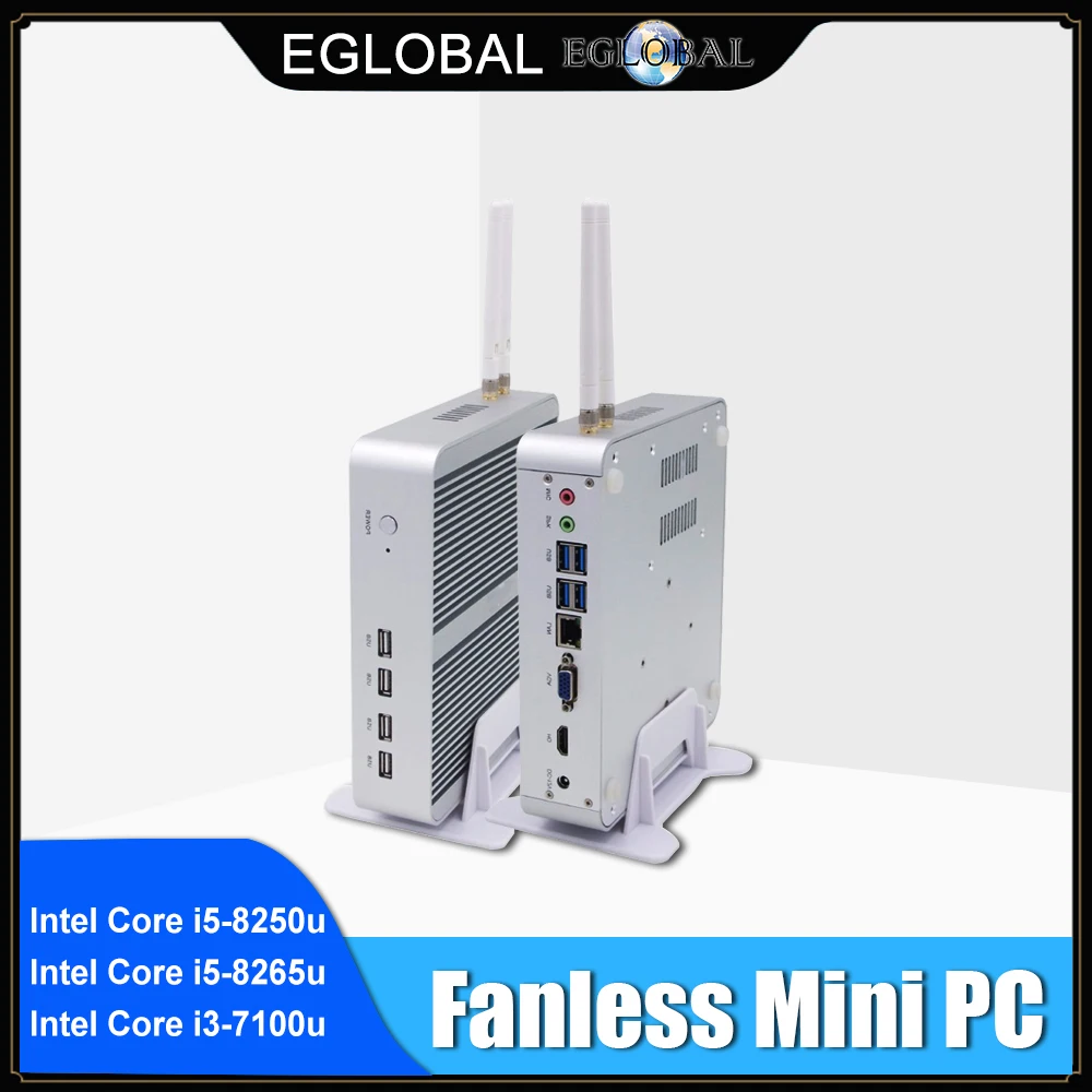 Мини ПК Eglobal HTPC Intel Core i5 7200U i3 8145U без вентилятора Kaby Lake Windows 10 HD Graphics 620|mini pc windows 10|mini