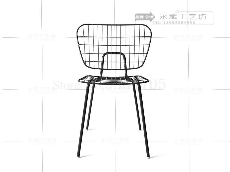 Скандинавский полый проволочный стул современный минималистичный креативный