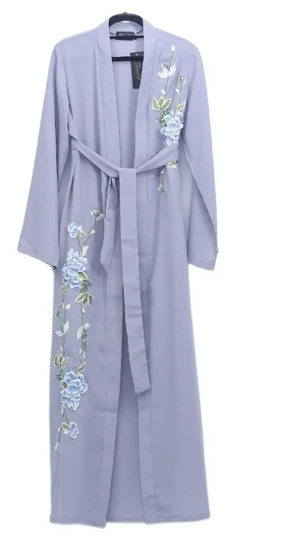 

Elegant Muslim Dress Embroidery Open Abaya Sequins Cardigan Kimono Kaftan Long Robe Caftan Jubah Eid Ramadan Islamic Clothing