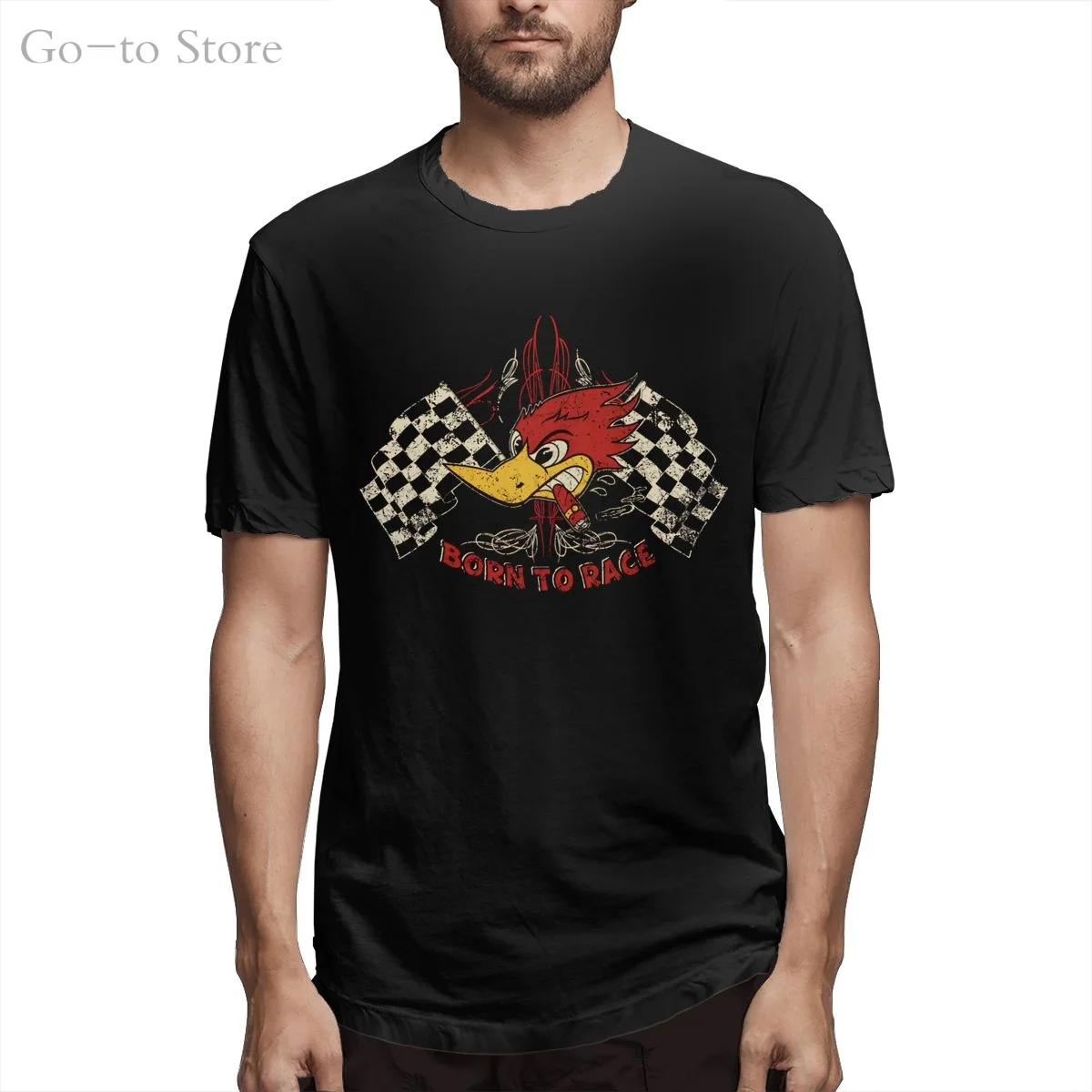 

2020 Fashion Summer Style T-shirt Tee Shirt Print BORN To RACE Hot Rod Muscle Car Cafe Racer Chopper Custom V8 Retro Casual Men
