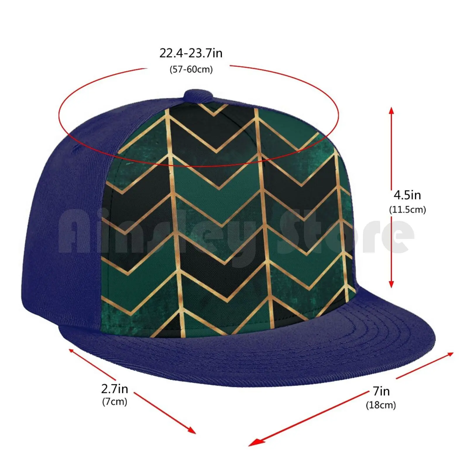 

Emerald Copper Arrows Baseball Cap Unisex Mesh Casual Print Adjustable Abstract Graphic Graphics Graphicdesign Geometric