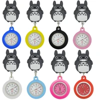lovely cute cartoon fat cat unisex women nurse doctor retractable badge reel fob pocket clips watches for hospital medical gifts
