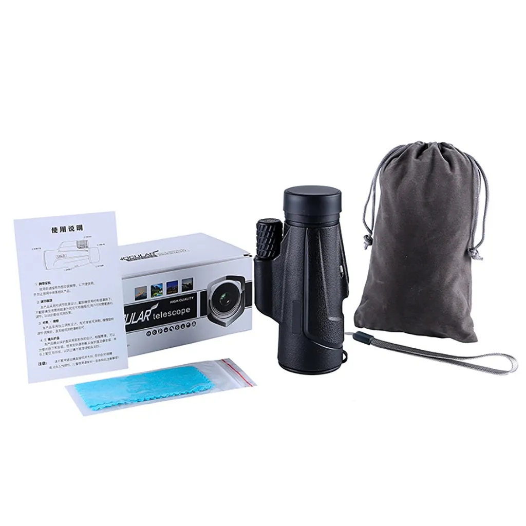 

Single Binoculars Mini 10x42HD High Power HD Low Light Level Night Vision MonocularTelescope Pocket Hunting Optical no tripod#40