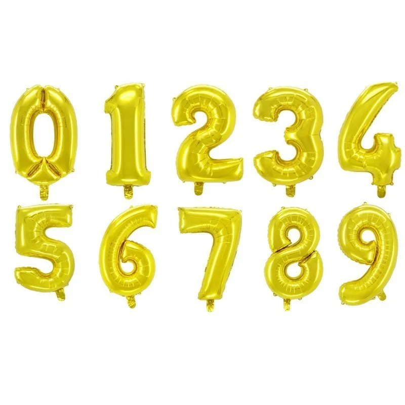 gold 1 шт. 40 дюймов розовые, золотые, серебряные номер Фольга воздушные шары День рождения украшения дети Свадебные украшения наборы; детский душ Globos - Цвет: gold