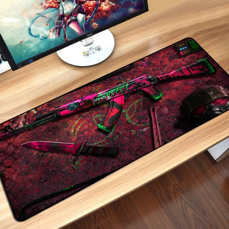 CS GO геймер Коврик для мыши Прочный нескользящий клавиатура Коврик для мыши Hyper beast AWP бойфренд лучший подарок оверлок край большой игровой коврик для мыши