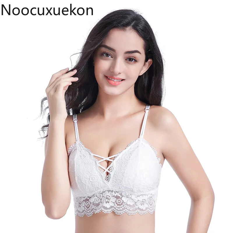 Бюстгальтер женский кружевной без косточек пикантное нижнее белье с мягкими
