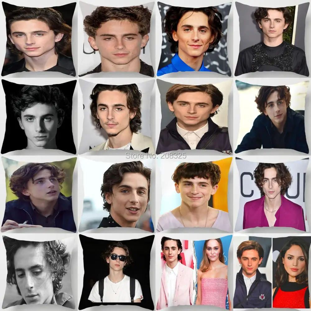 

ZENGIA Timothee Chalamet Cushion Cover Living Room Sofa Decorative Throw Pillows Home Decoration Pillowcase 45*45cm Friends Gift