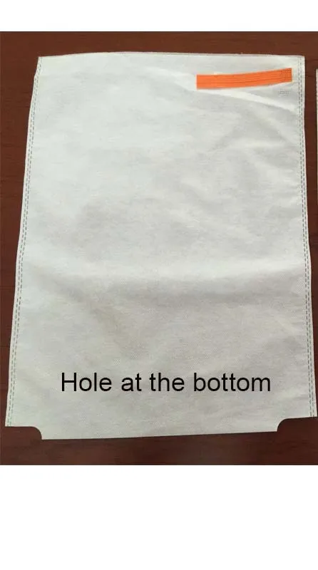 Hole at the bottom 30 шт./лот овощ с грядки виноград яблоки мешок для защиты фруктов чехол сельскохозяйственных вредителей Управление анти-птица сетка сумки разведение сумка - Цвет: Hole at the bottom