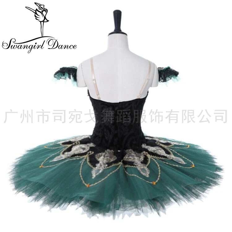 Новинка Женская балетная пачка черного и зеленого цвета Don Quixote сценические